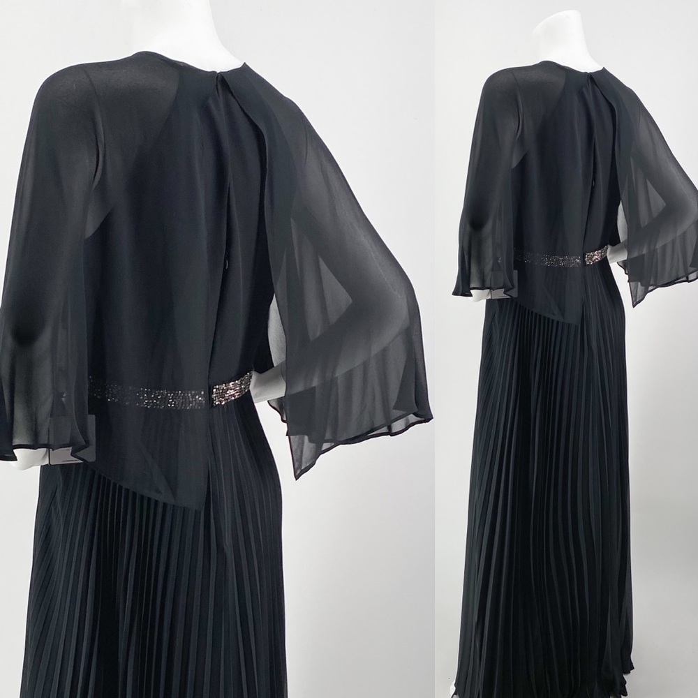 NWT Laundry by Shelli Segal Cape Chiffon Gown - Picture 7 of 15